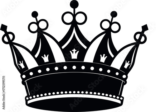 royal crown silhouette vector, crown clip art, black crown silhouette