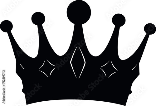 royal crown silhouette vector, crown clip art, black crown silhouette