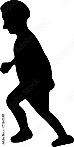Running people of all ages are jogging icon.Editable Stroke. Pixel Perfect. For Mobile and Web.Run, Senior, kids running.