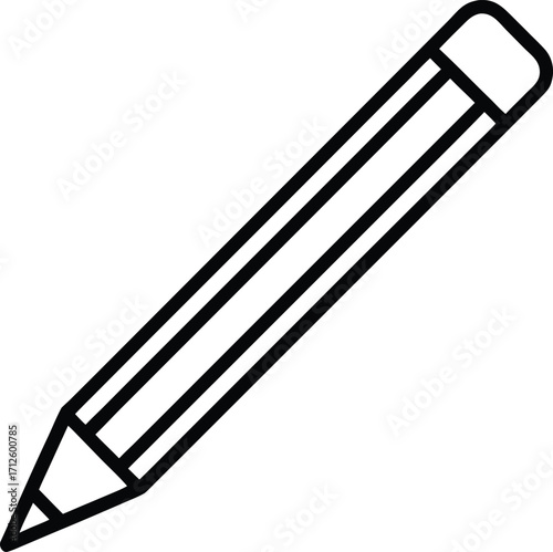 Blue steel mechanical pencil and razor blade on a white isolated background vector illustration