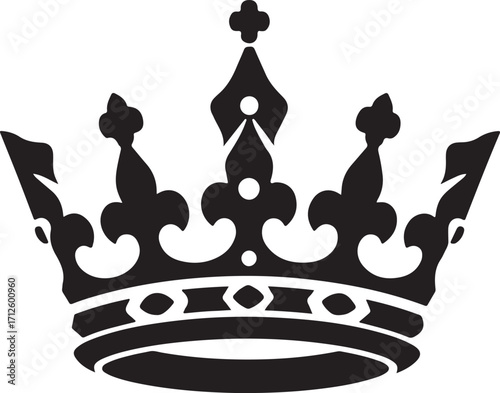 crown silhouette on white background