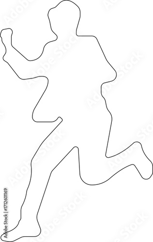 Running people of all ages are jogging icon.Editable Stroke. Pixel Perfect. For Mobile and Web.Run, Senior, kids running.
