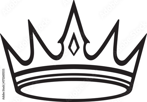 crown silhouette on white background