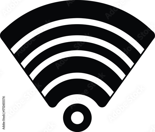 A Wi-Fi symbol icon representing wireless internet connection
