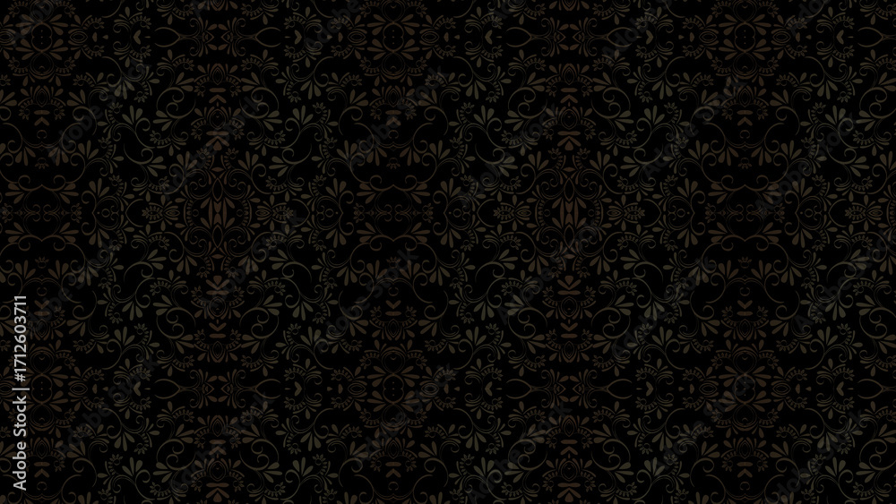 Fototapeta premium Elegant black floral pattern background texture design for luxury and decorative arts