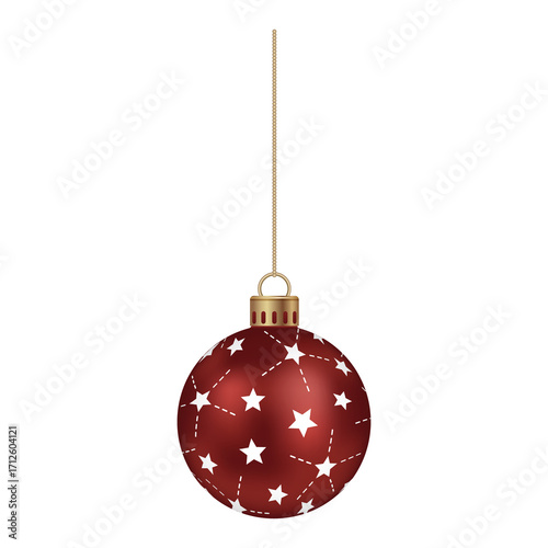 christmas ball on white background