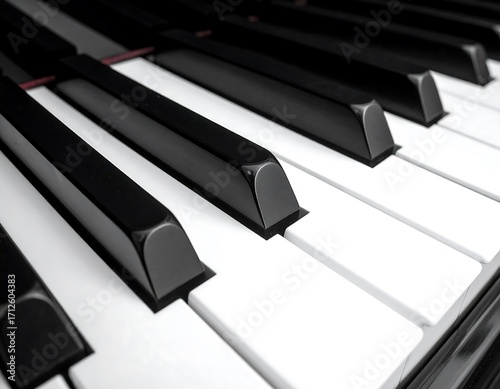 Piano keys close-up