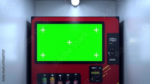 Green Screen Vending Machine Mockup Perfect for Advertising and Design Projects