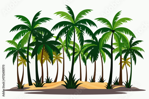 tropical palm trees