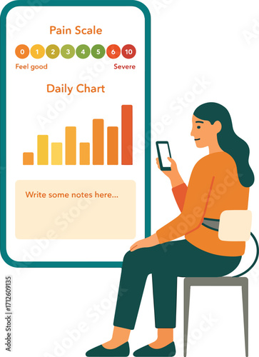 Remote Chronic Pain Tracker Vector
