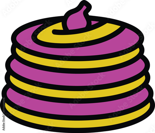 pancake stack vector clipart illustration
