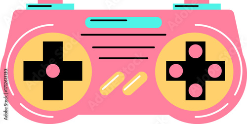Vector illustration of vintage video controller
