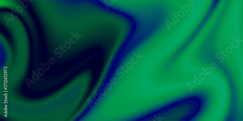 Smooth waves of blue and green satin create a soft, flowing abstract background with a subtle, smoky texture. acrylic wavy liquid lines. Modern seamless green background with liquid crystal palette