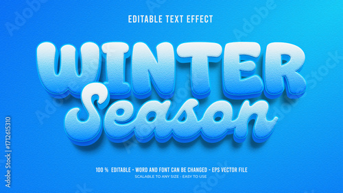 winte season editable text effect premium 