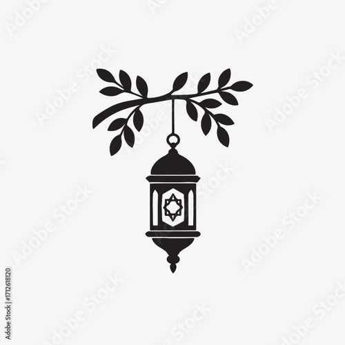 Antique street lamp post with ornate leaves and a decorative light bulb