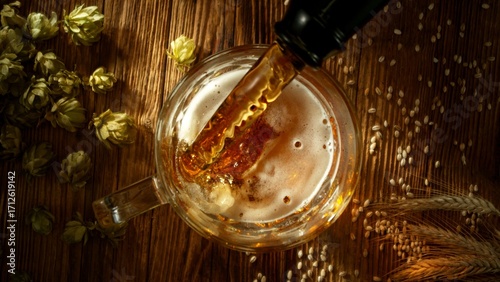 Pouring Beer into Pint Glas...
