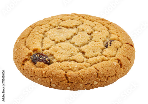 Wallpaper Mural Isolated raisin cookie with sugar sprinkles, snack or dessert with a crispy golden crust Torontodigital.ca