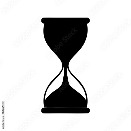 Silhouette of an hourglass, representing time, deadlines, and passing moments