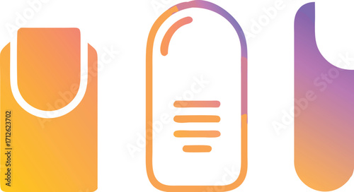 orange paper clip isolated