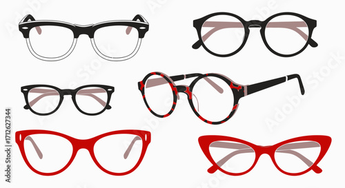 Diverse Eyewear Selection Retro Style Optical Fashion Accessory Collection