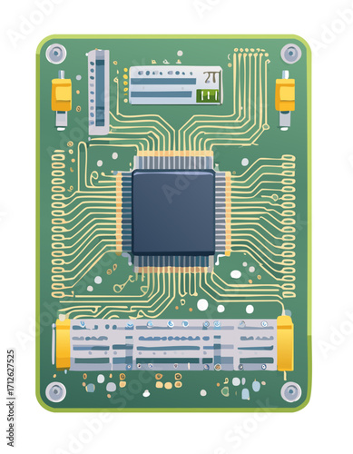 Electronic board with integrated circuits
