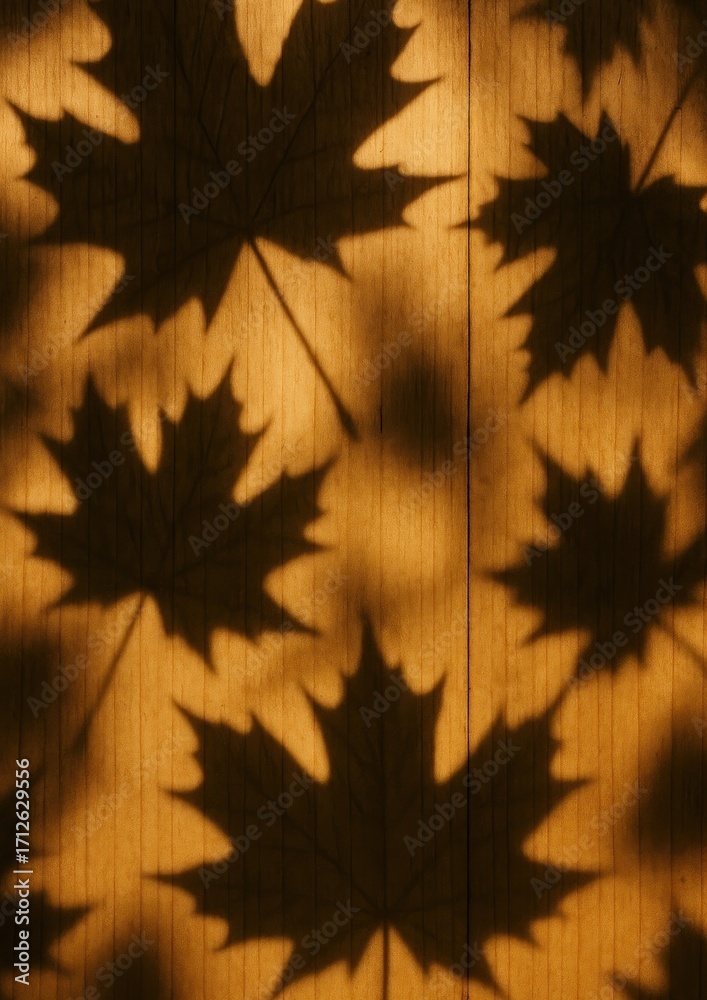 Obraz premium Autumn leaves shadow play