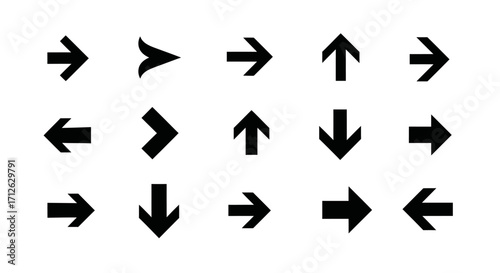Directional arrows collection for web design and infographic usage