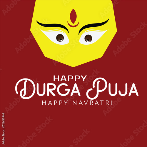  Durga Puja and Happy navratri  vector 2025