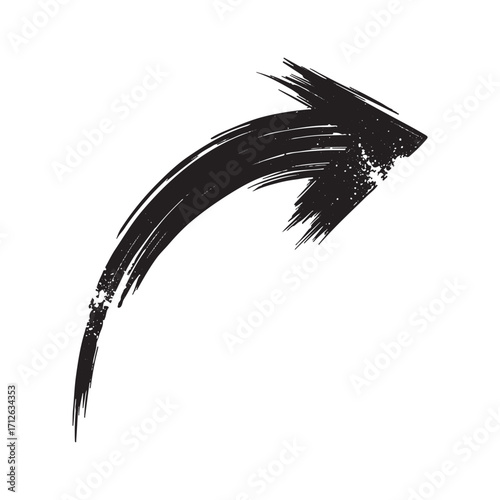 Distressed grunge arrow design element