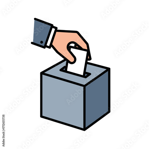 ballot box with ballot paper