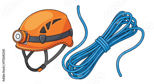 Vector Illustration essential safety gear for outdoor adventures