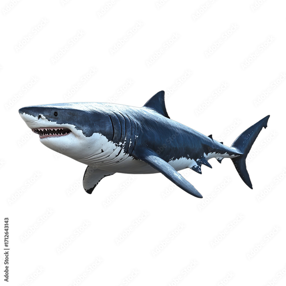 Naklejka premium Great White Shark Underwater