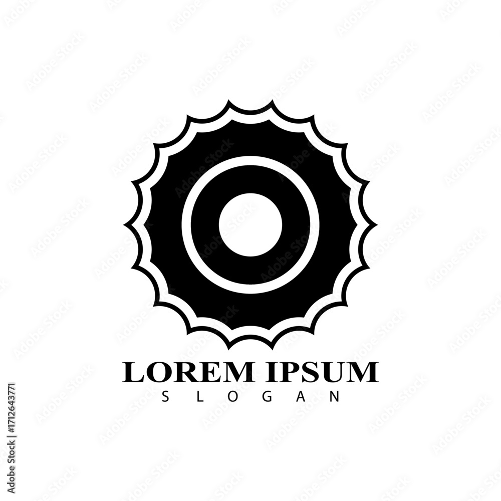Fototapeta premium Circle Celebration Brand Identity logo design Idea. Vector illustration 
