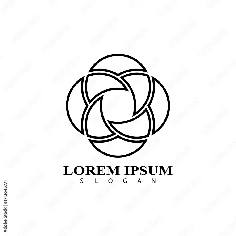 Fototapeta premium Circle Celebration Brand Identity logo design Idea. Vector illustrator 