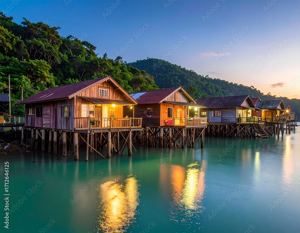 Fototapeta premium house on the lake