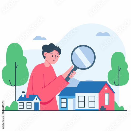 real estate agent with house