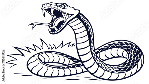 vector illustration of a cartoon snake