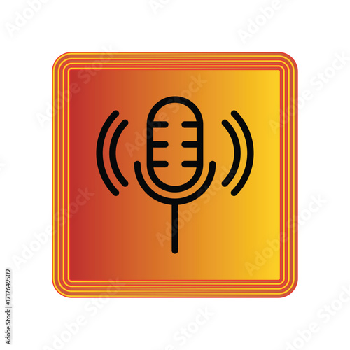 Mic icon design template