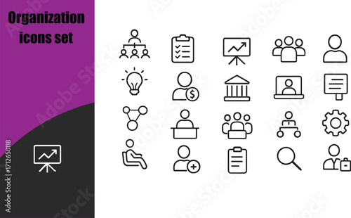 Organization icons set
