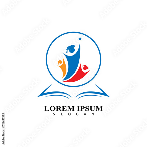 Education logo design vector template. Vector illustration