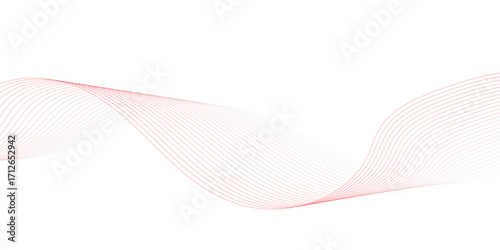Abstract wave element for design. Digital frequency track equalizer. Stylized line art background. Vector illustration. Wave with lines created using blend tool.