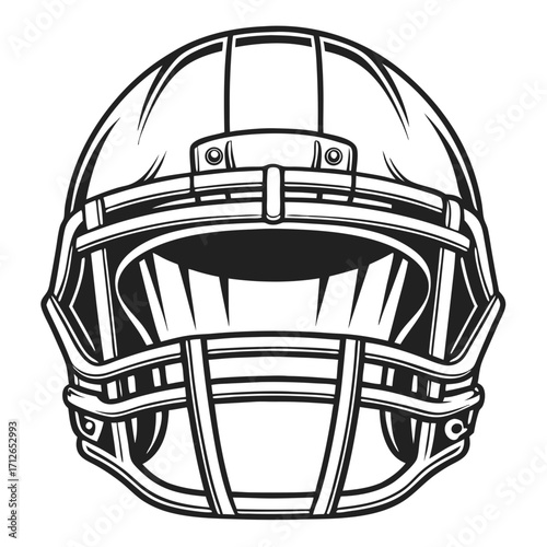American football helmet vector illustration for sport protection equipment and player safety