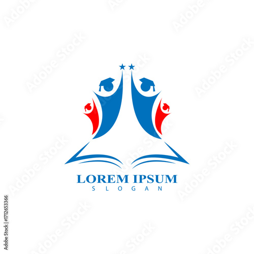 Education logo design vector template. Vector illustration