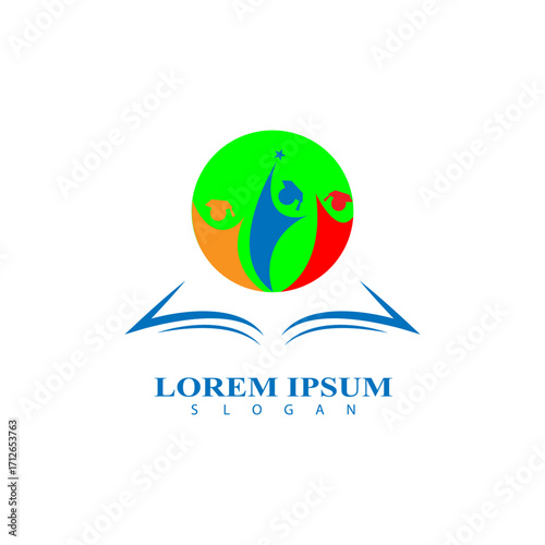 Education logo design vector template. Vector illustration