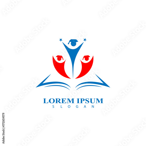 Education logo design vector template. Vector illustration