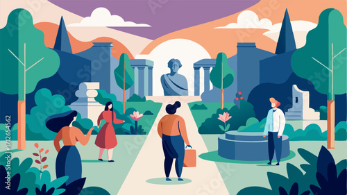 An urban sanctuary inviting visitors to pause and reflect as they wander through the garden surrounded by sculptures that convey powerful messages and emotions.