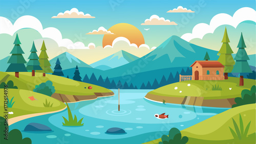 A hidden gem in the rural countryside this small but beautiful lake is home to a variety of fish and boasts stunning views of the surrounding landscape. Its the perfect spot for a
