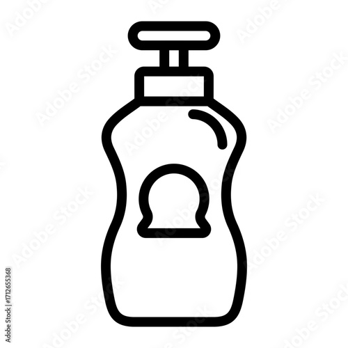 Dish Soap Vector Line Icon Design