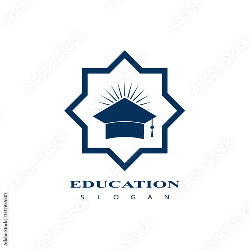 Education logo icon design, Graduation cap logo or icon