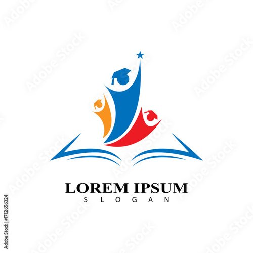 Education logo icon design, Graduation cap logo or icon